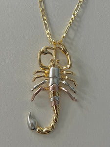 Tri-Colored Scorpion Necklace