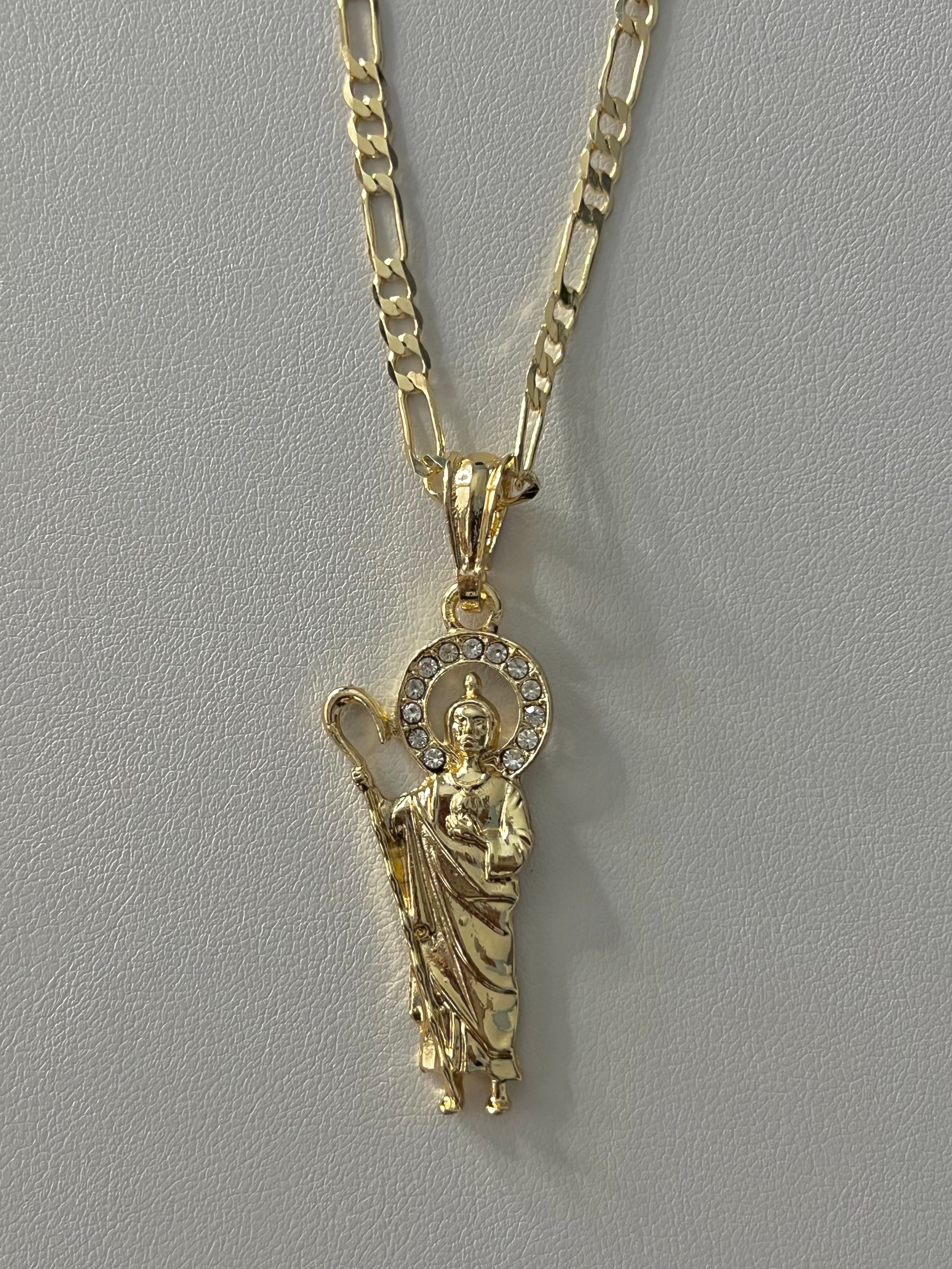 Gold San Judas Necklace - Main Image