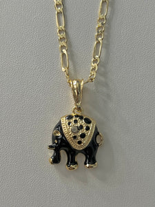 Black Elephant Necklace