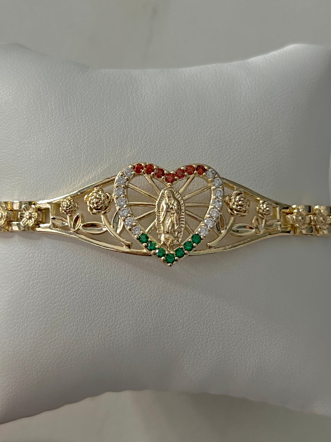 Mexico Virgin Mary Heart Bracelet