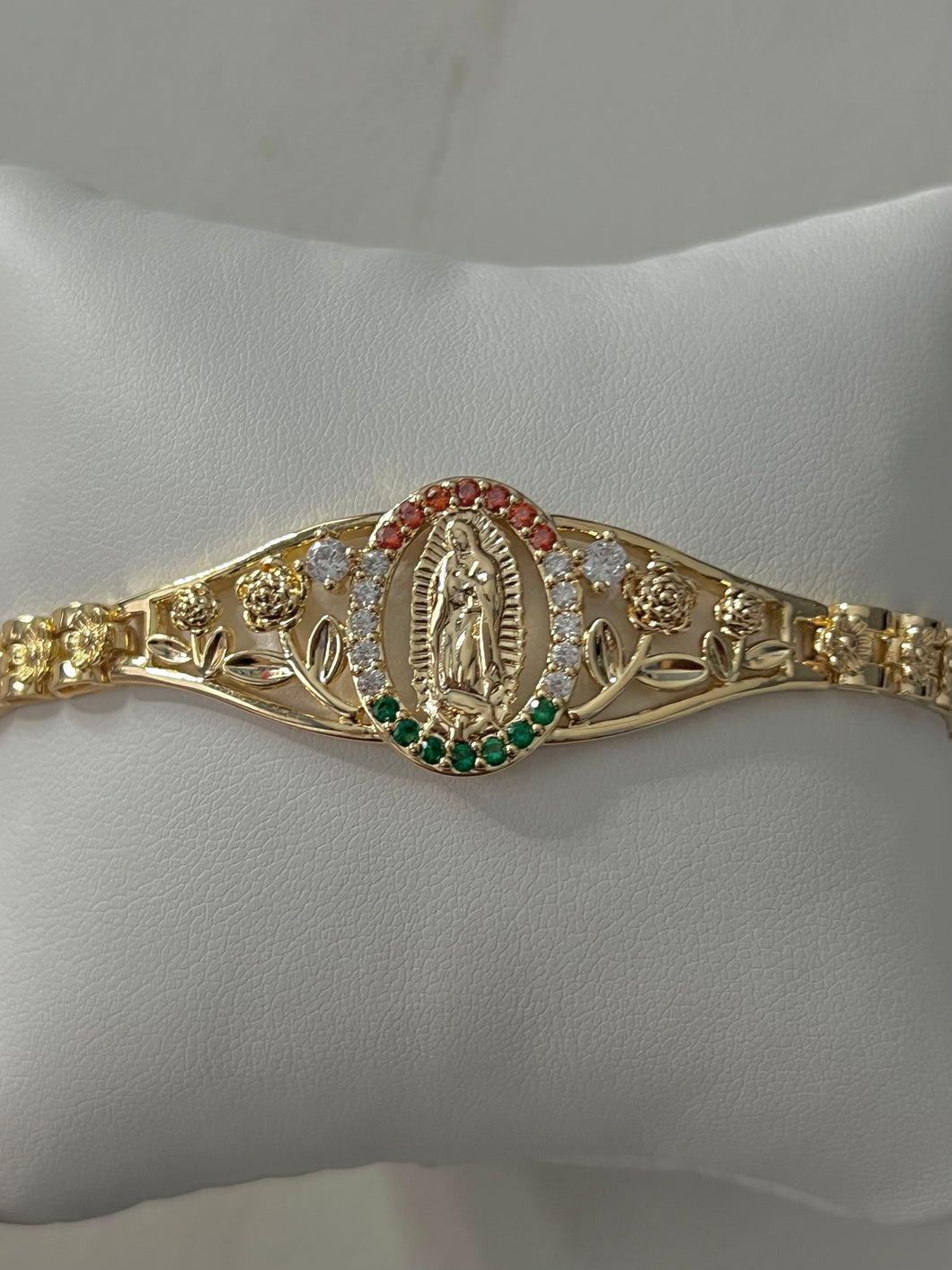 Oval Virgin Mary Bracelet - Mexico Theme