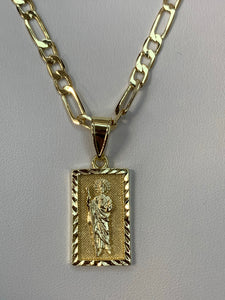All Gold San Judas Necklace