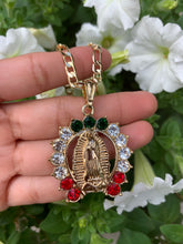 Load image into Gallery viewer, Guadalupe With Stones Necklace
