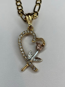 Rose Heart Necklace